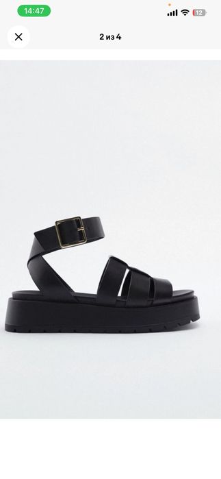 Zara Black Sandals Platform