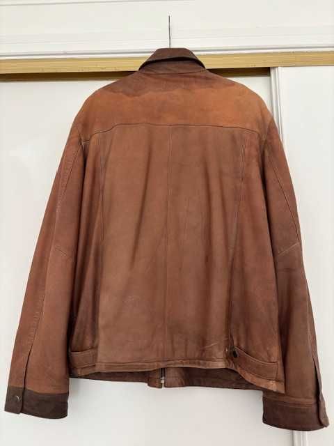 Casaco de pele castanho