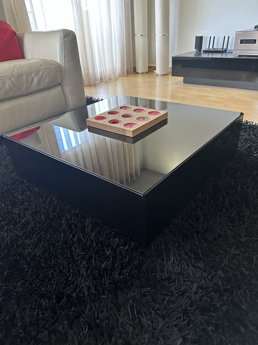 Tapete preto de pelo alto