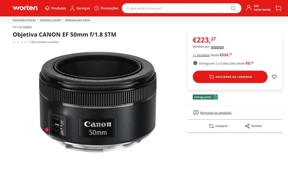 Canon Lente EF 50mm f/1.8 OTIMO ESTADO