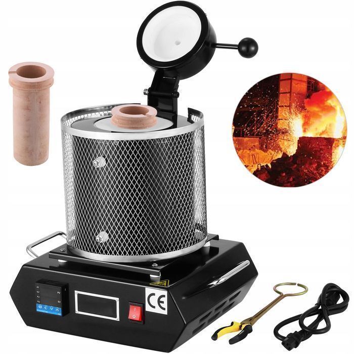 Piec do topienia złota vevor 1350w cyfrowy maks 1150