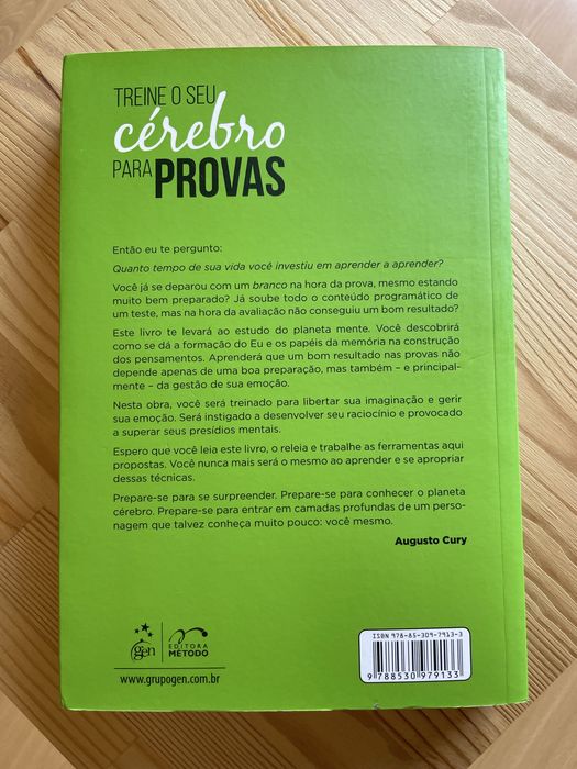 Livro Treine o seu Cerebro para Provas de Augusto Cury