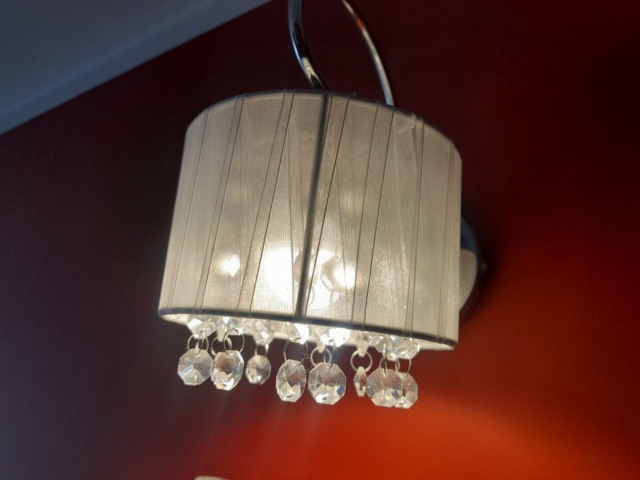 2  Kinkiety Italux biały, chrom E14 40 W