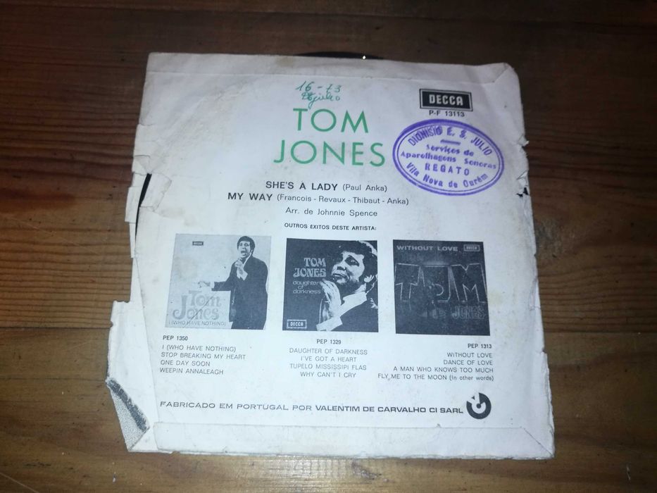 Tom - Jones - She's A Lady SINGLE