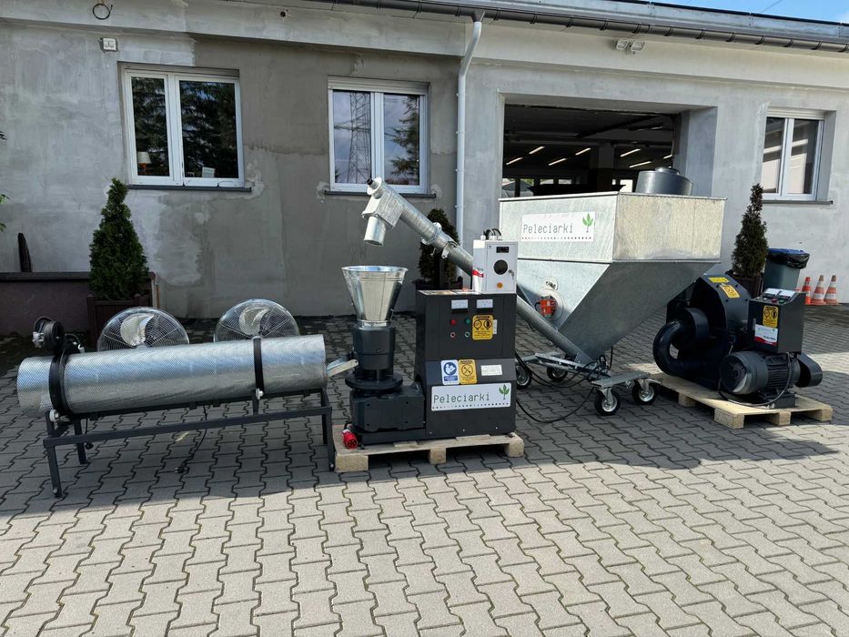 Kompletna Linia Do Produkcji Peletu! Peleciarka 22kW Przesiewacz Młyn