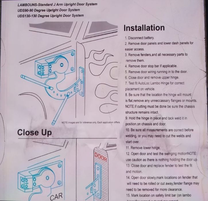 Sistema abrir portas para cima de carro