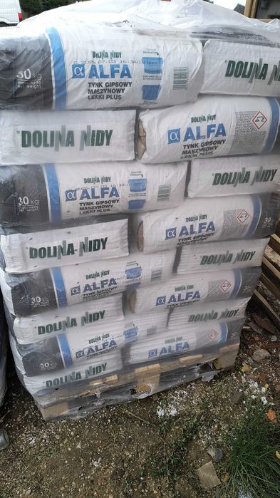 Tynk gipsowy Nida 20 PLN szt, Alfa, worki