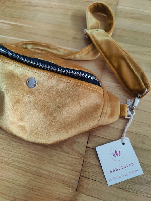 Nerka welurowa Sabitatka złota handmade