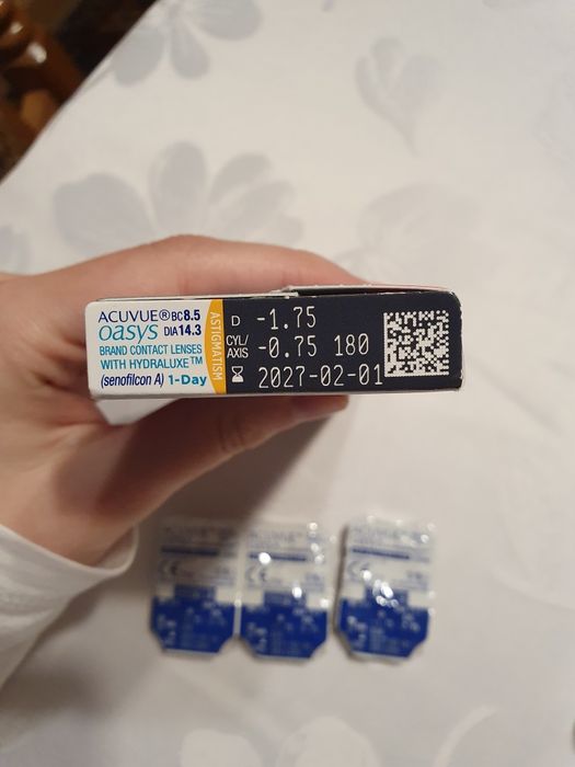 Acuvue oasys with HydraLuxe 1-day astigmatism soczewki kontaktowe -1,7
