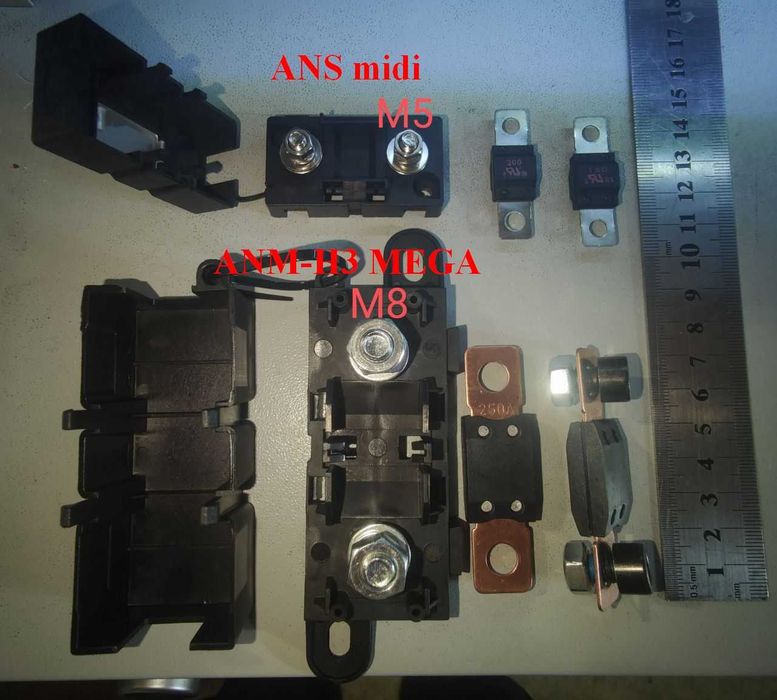 Запобіжник типу ANM-H3 MEGA, ANS midi, ANL