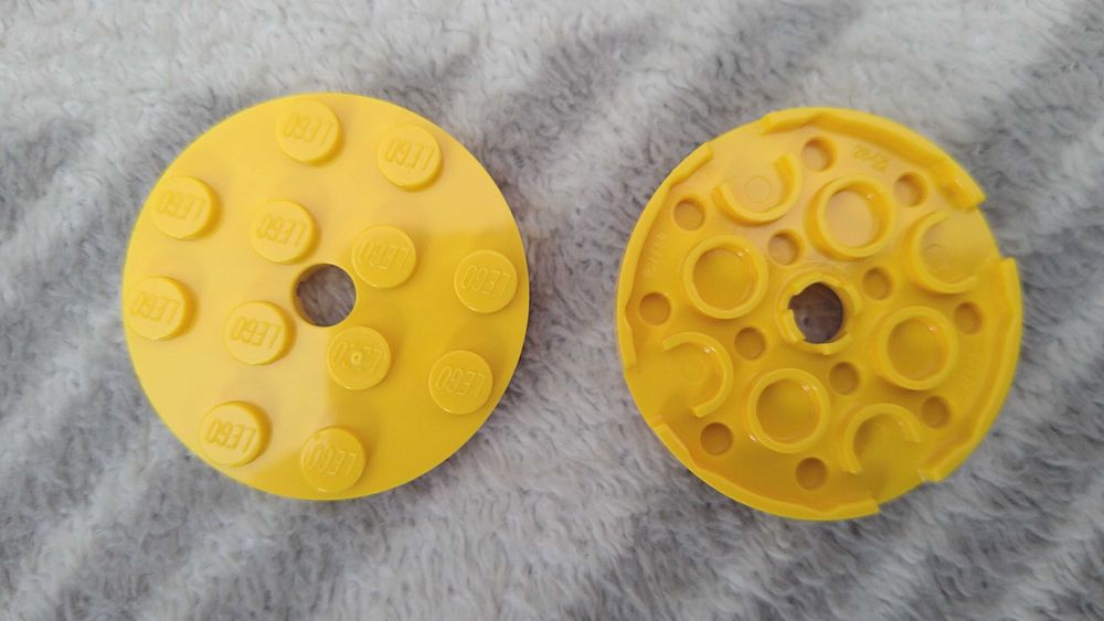 Lego 60474 Płytka okrągła 4x4 Żółty 2 szt. Nowe Dostępna większa ilość