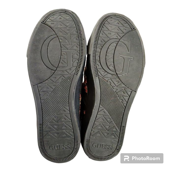 Guess piękne buty tenisówki czarne złote w kwiatki rozmiar 37