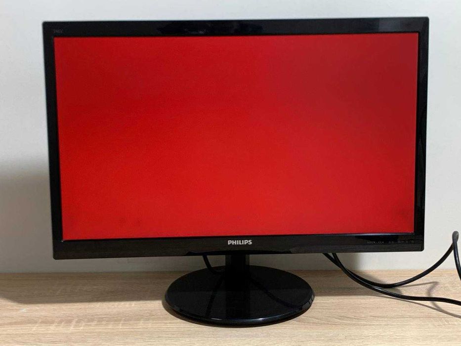 Монітор 24" Philips 246V5LHAB/00, без упаковки, затертий, є засвіти"10