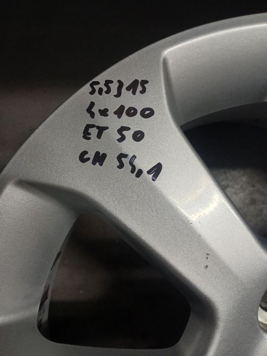 Felgi aluminiowe Opel Agila itp 4x100 5,5j15 et 50 ch 54,1 oryg GM