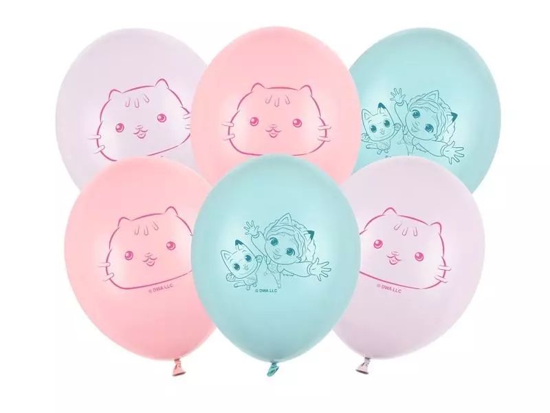 Balony Strong Koci Domek Gabi 27cm 6szt. PartyDeco. Nowy Produkt