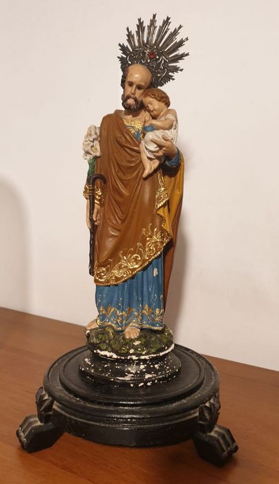 Sacred Figure of Saint Joseph Holding the Christ Child