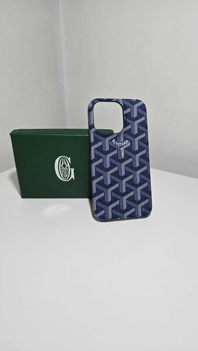 Capa Goyard Azul - iPhone 13 Pro
