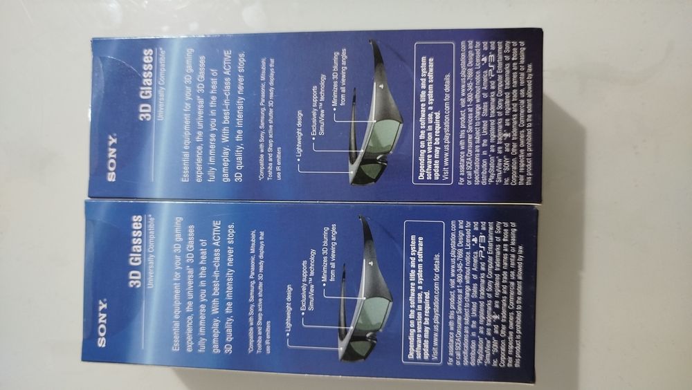 2 Pares de Óculos 3D Sony Playstation Novos