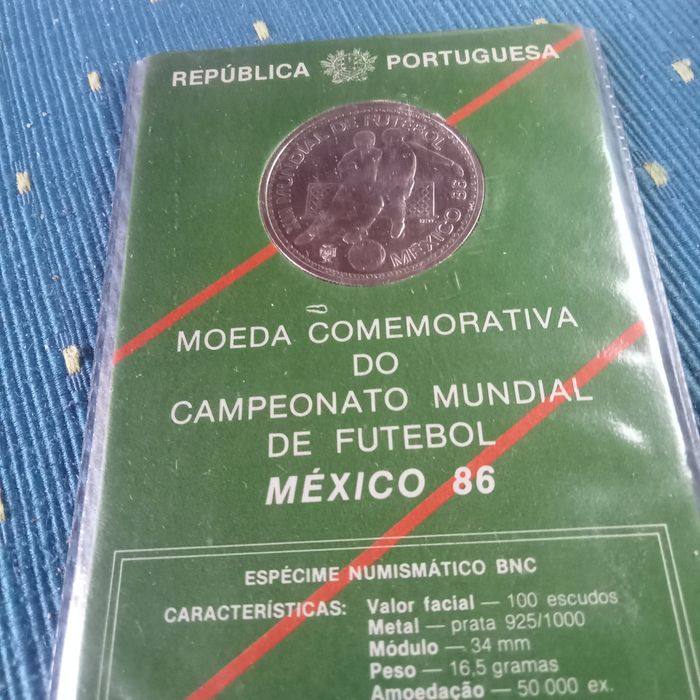carteira moeda 100 escudos prata  Mexico  86