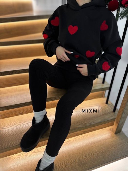 Теплий костюм худі + лосіни