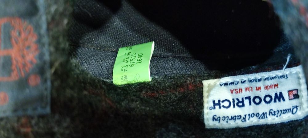 Ботинки зимние Timberland 6751R 41.5 Woolrich made in USA