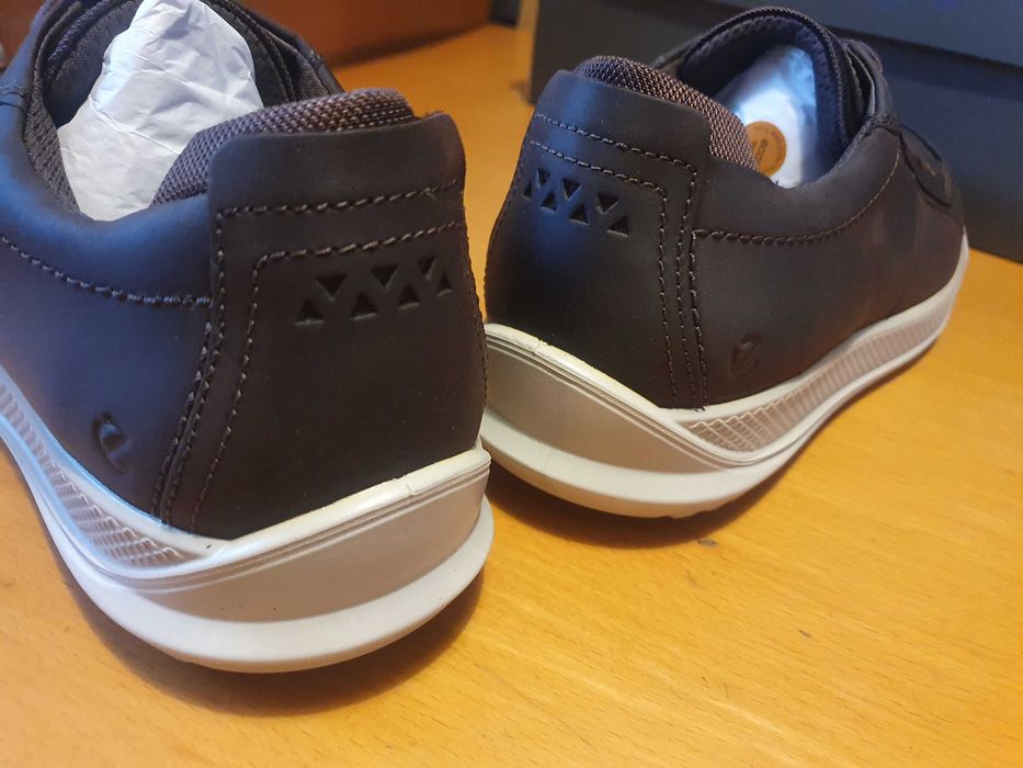 Buty męskie skórzane brązowe sneakersy Ecco Byway 46 EU