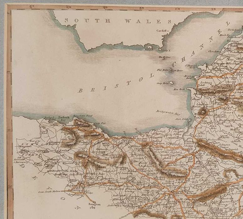 Mapa z XVIII wieku - miedzioryt - rzadkość - piękny stan