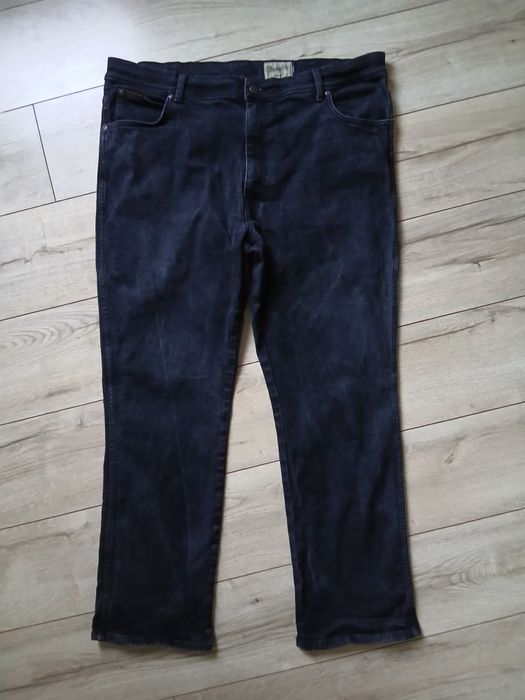 Wrangler spodnie jeansy męskie xxl pas 108 czarne dżinsowe 56 58
