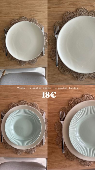 Conjunto pratos fundos