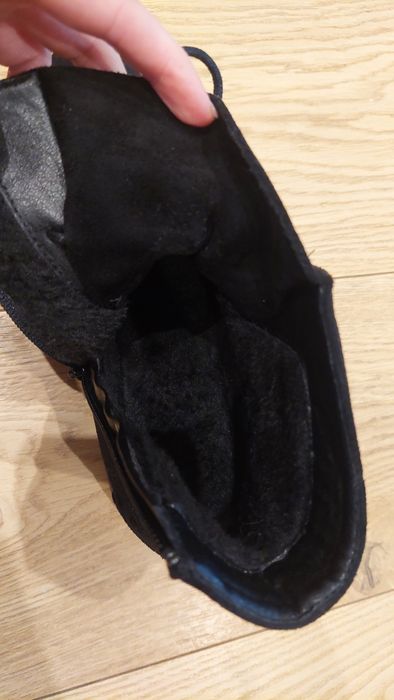 Nowe buty botki sztyblety  jesienne Cabin 38 czarny zamsz