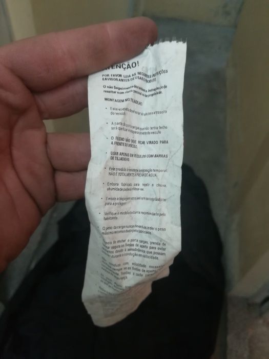 Mala de transporte em pano impermeável