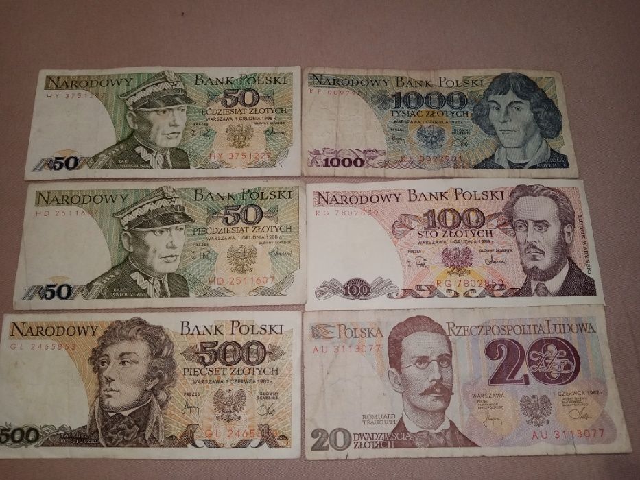 Zestaw Banknotów PRL