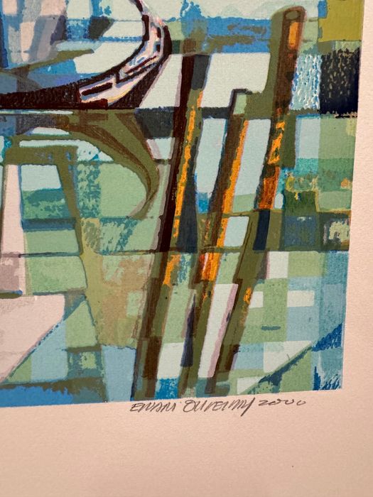 Serigrafia do artista Ernani Oliveira "Aveiro".