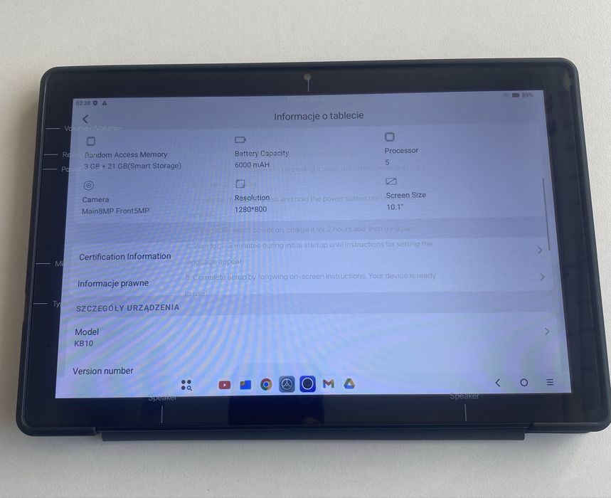 Tablet 10,1 cala Android 16 zestaw