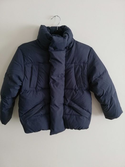 kurtka puchowa ZARA 120 122 na wiek 6-7 lat granat 50/50 puch