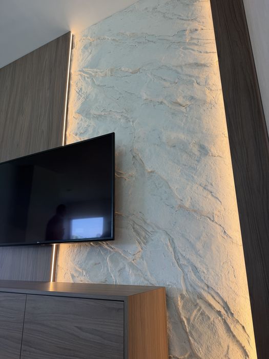 Tynki dekoracyjne, Efekt skały, beton architektoniczny, limewash