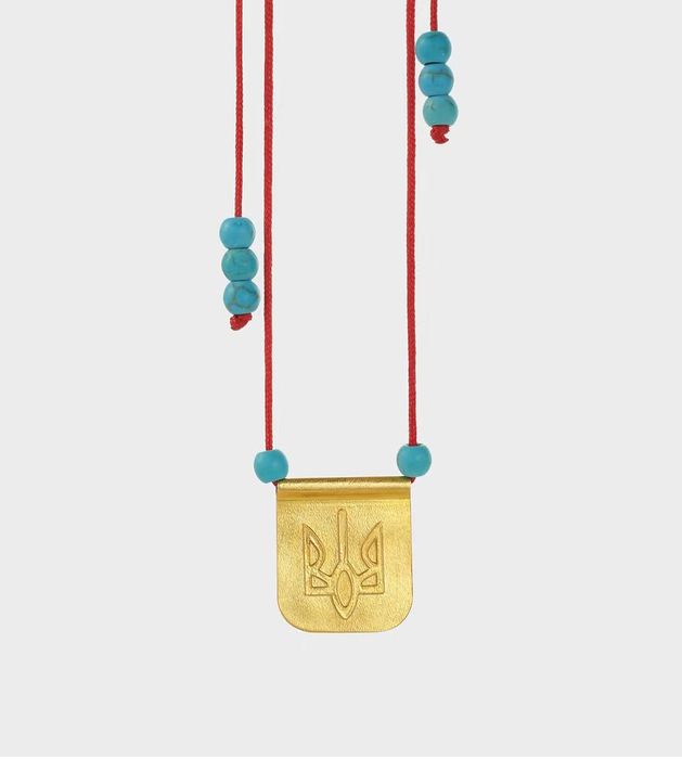 GUSH підвіс на червоній нитці Тризуб