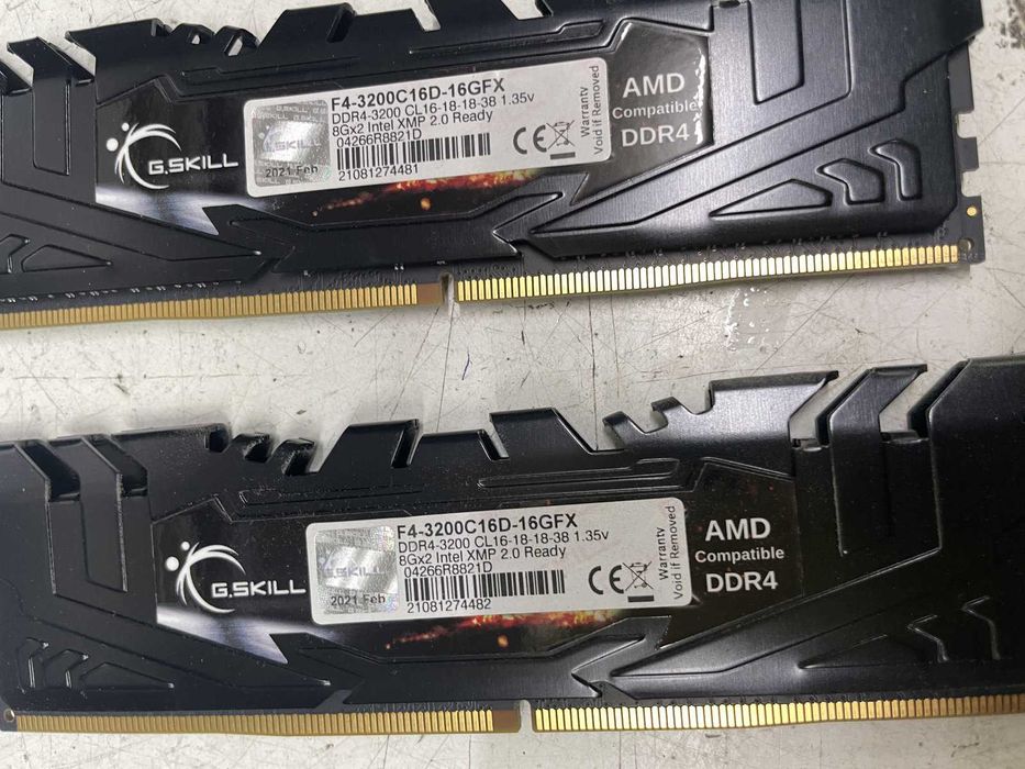 Оперативная память G.Skill 16Gb (Kit of 2x8Gb) DDR4-3200 PC4-25600 Cl16 Flare X