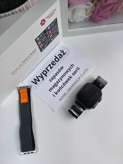 Smartwatch HK Ultra Max – AMOLED 2,12", połączenia Bluetooth, nowy