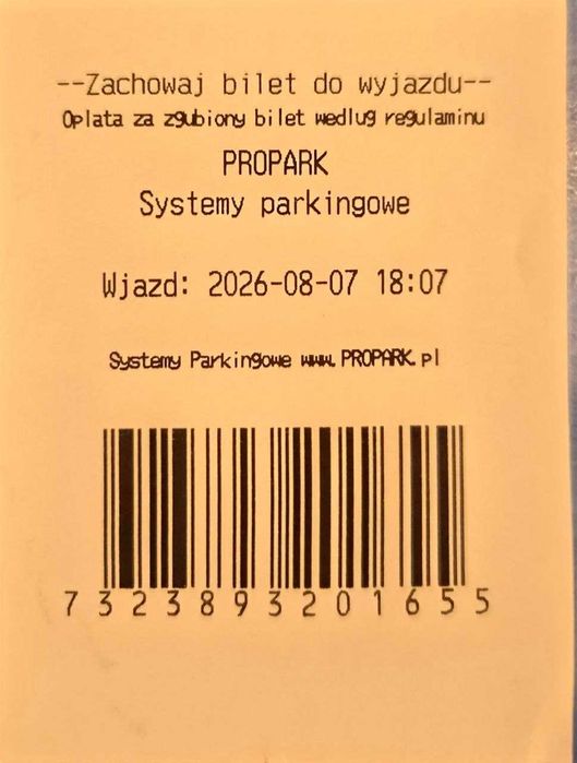 Bilet kolekcjonerski parkingowy + gratis myjnia BP Premium Max