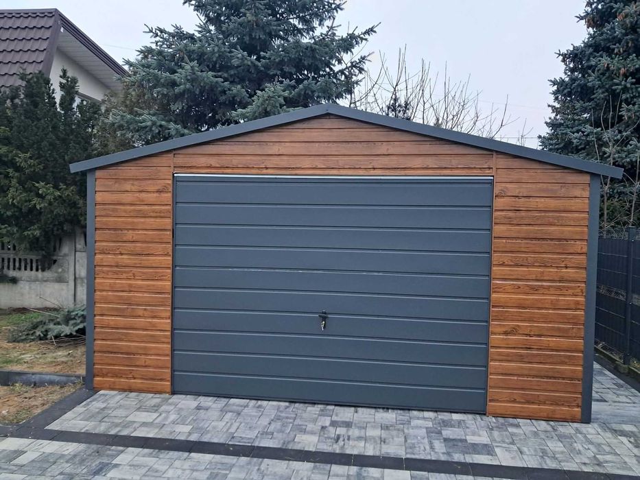 Garaż blaszany 4x5. WZMOCNIONY PROFILAMI. Producent. CAŁA Polska