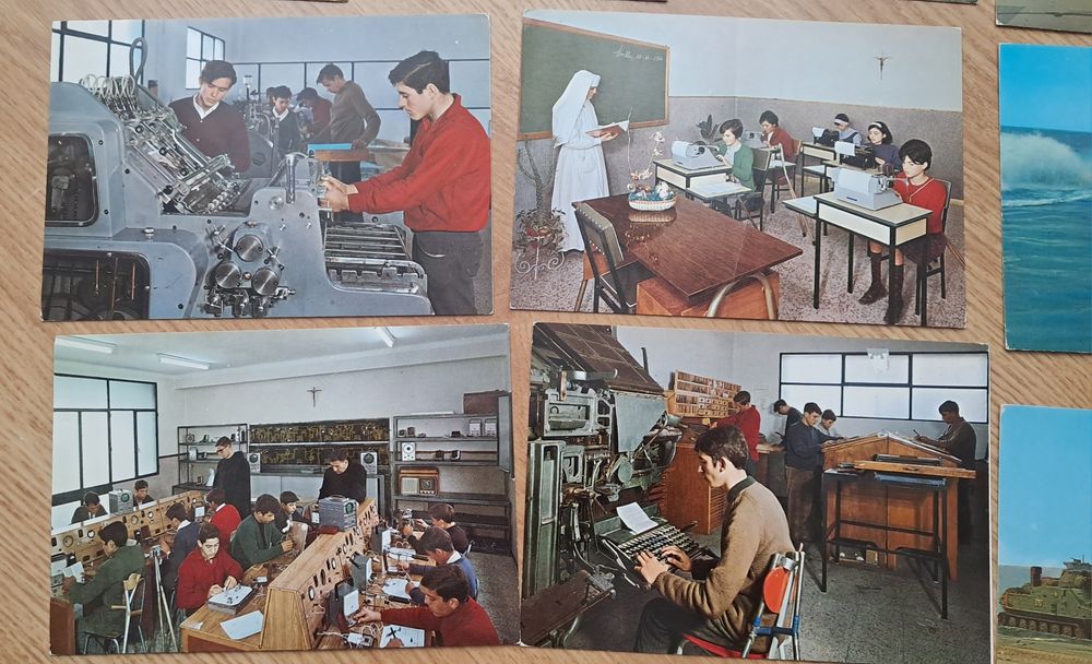 Stare pocztówki PRL francuskie fabryki wojsko ludowe