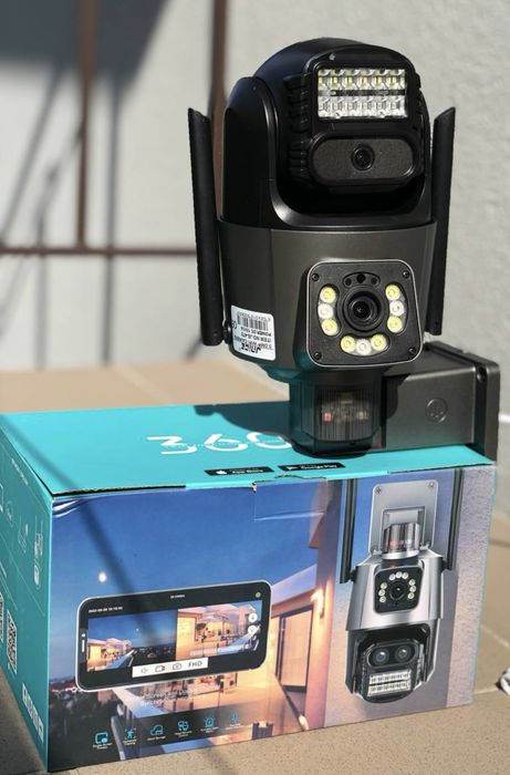 Видеокамера Icsee IP вулична захисна WIFI 10 кратний зум двойная P11