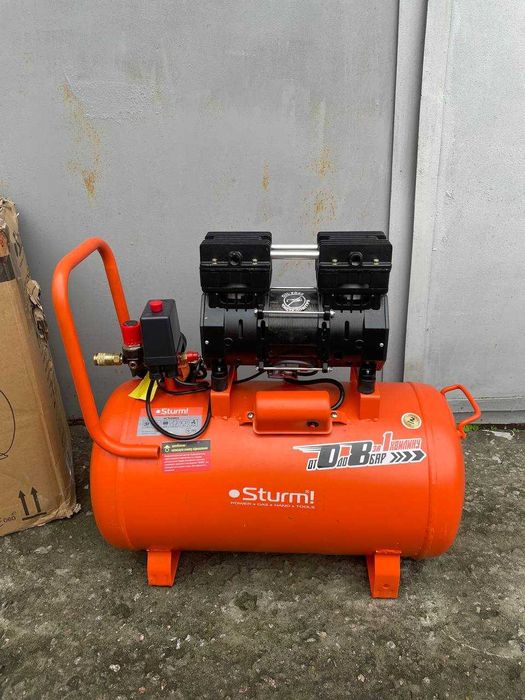 Повітряний компресор безмасляний 50л 1.5 кВт 209 л/мин Sturm AC93250OL