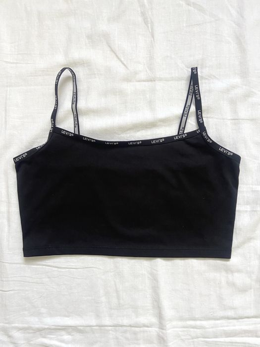 Top Levi’s czarny, logowany ramiączka, rozmiar S