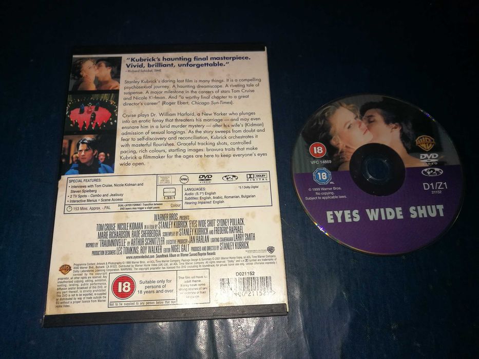 EYES WIDE SHUT (STANLEY KUBRIK)	DVD (Legendagem em Inglês)