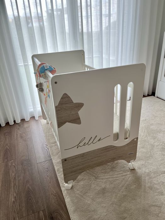 Berço TRAMA Hello Star Com Colchão