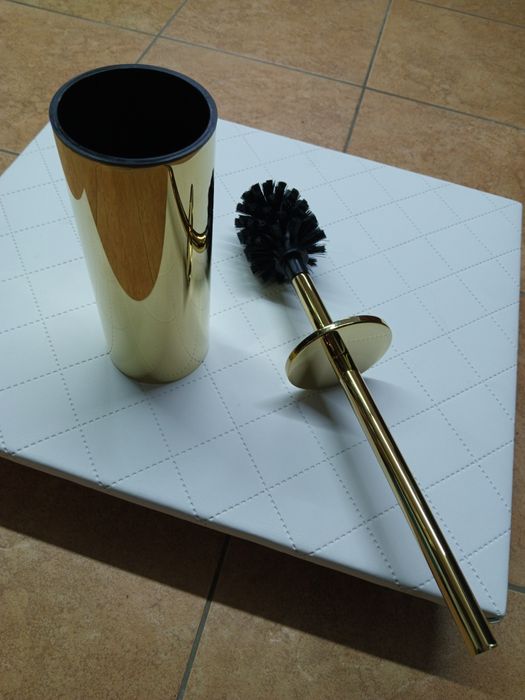 Szczotka toaletowa wisząca złota Omnires Modern Project MP60621GL