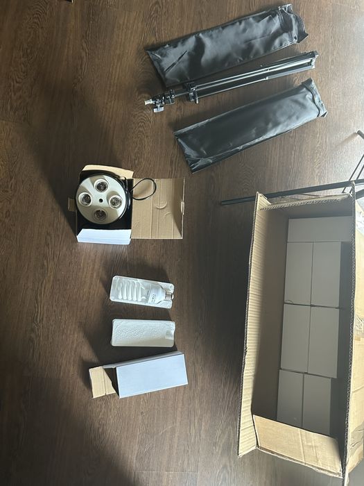 2 conjuntos de Softbox 4 lampadas 45w