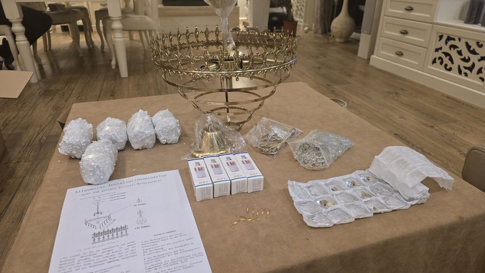 Elegancki Żyrandol z kryształkami glamour